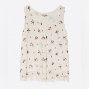 Elegant Floral Silk Tank Top
